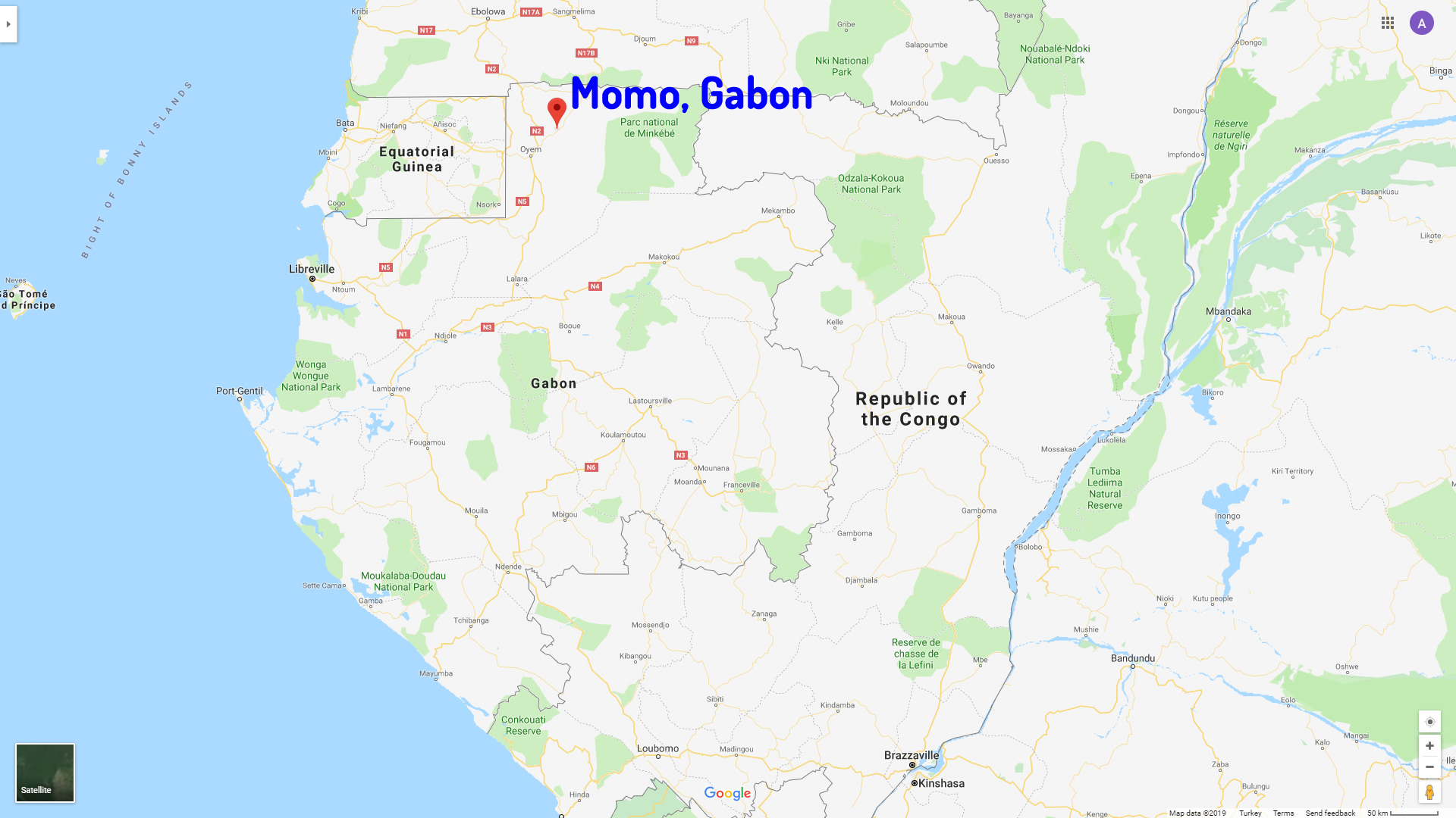 Momo map Gabon