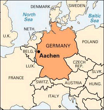 Aachen map germany