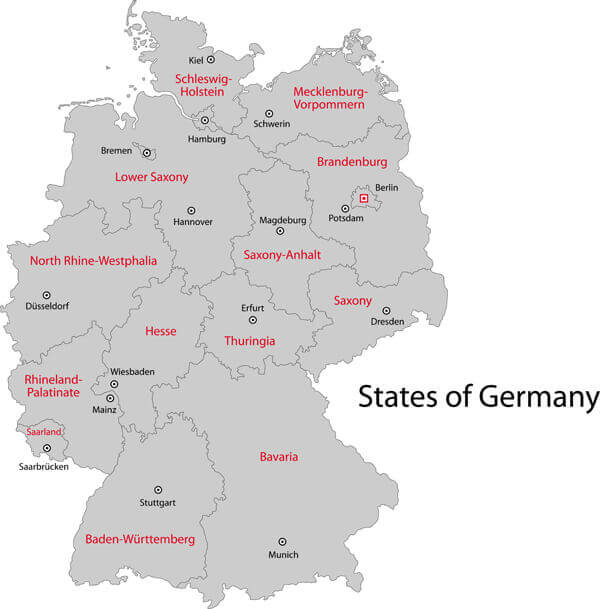 Germany Regions Map