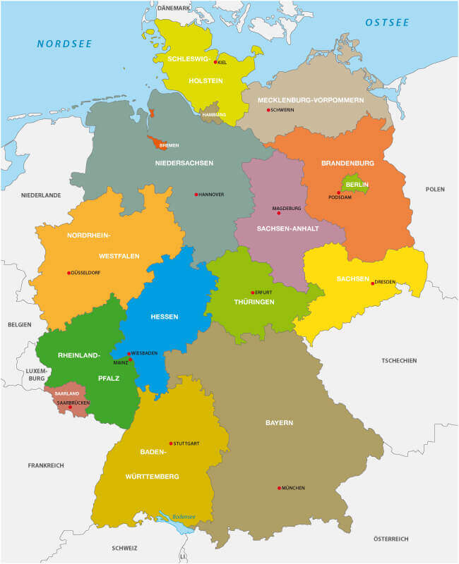 Germany State Map