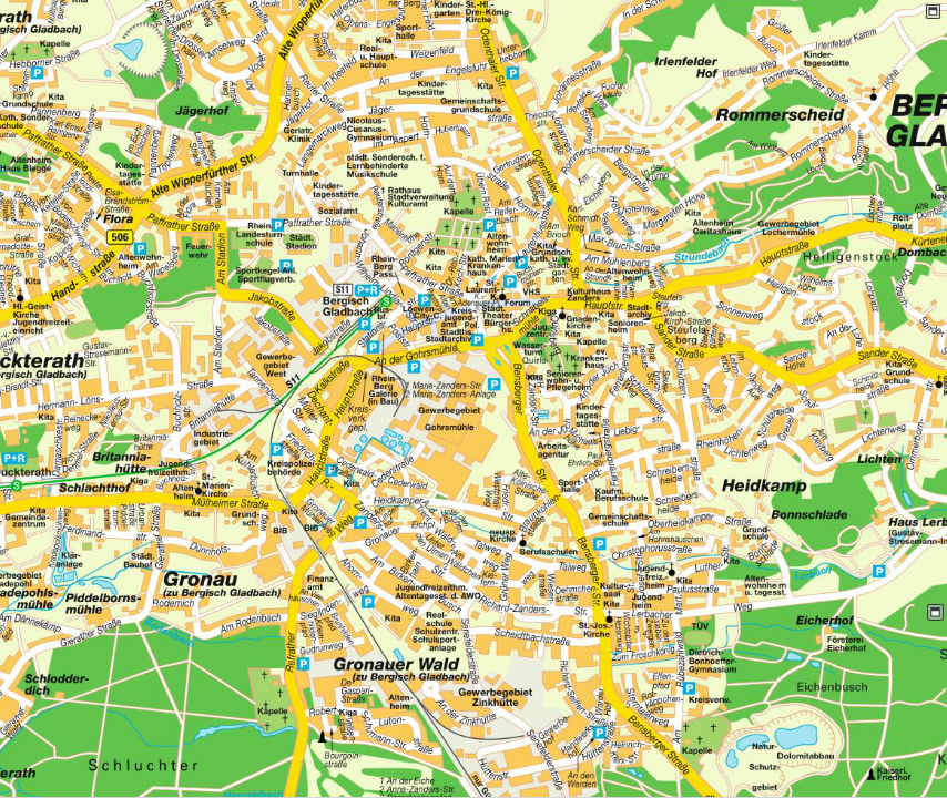 Bergisch Gladbach map