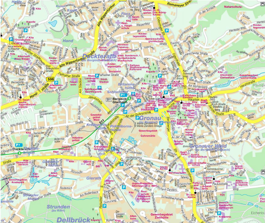 Bergisch Gladbach map