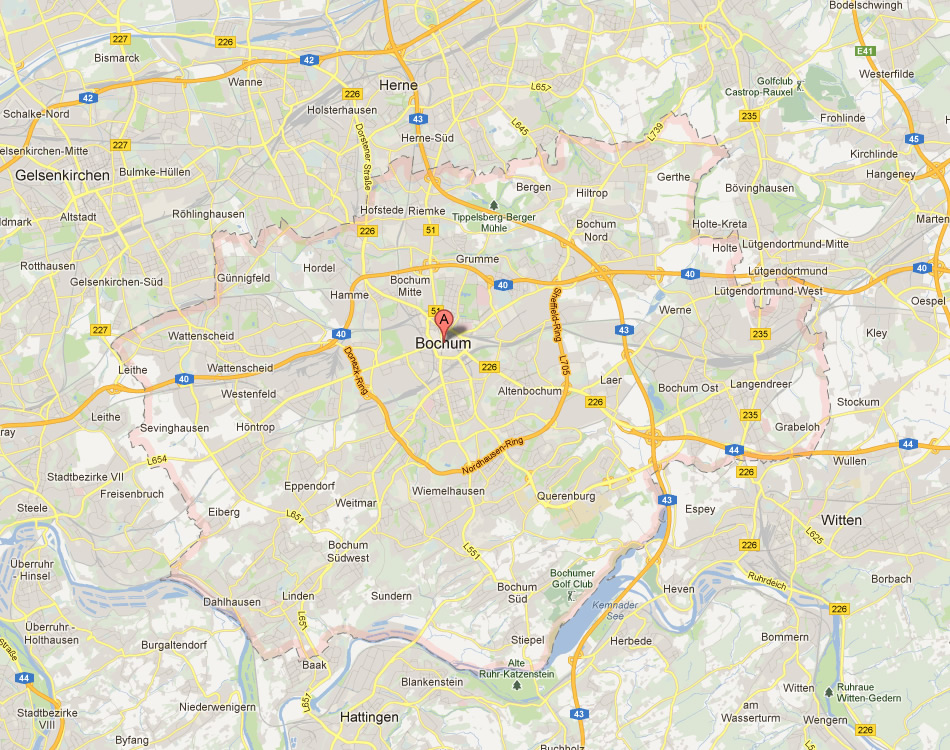 map of Bochum