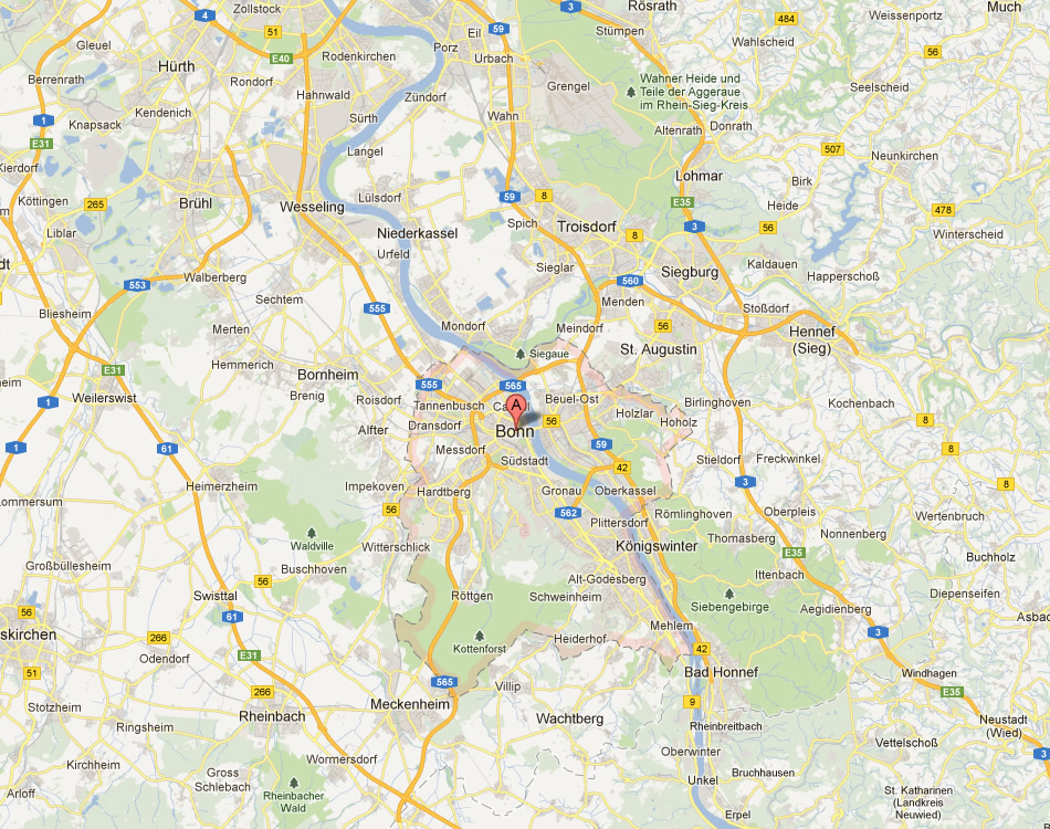 map of Bonn