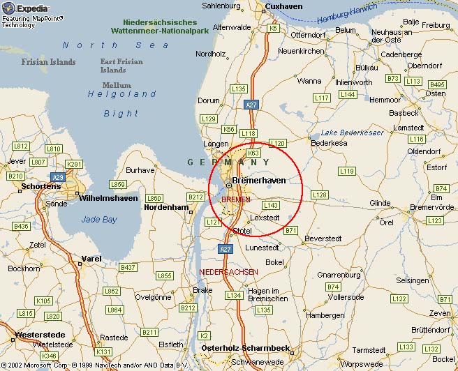 Bremerhaven regions map