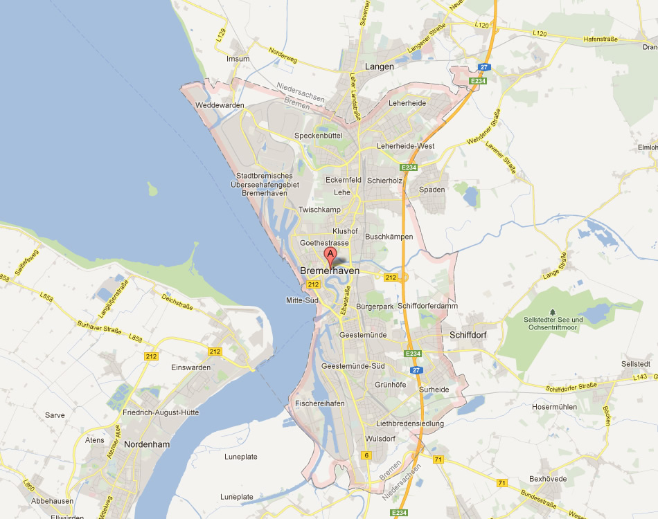 map of Bremerhaven