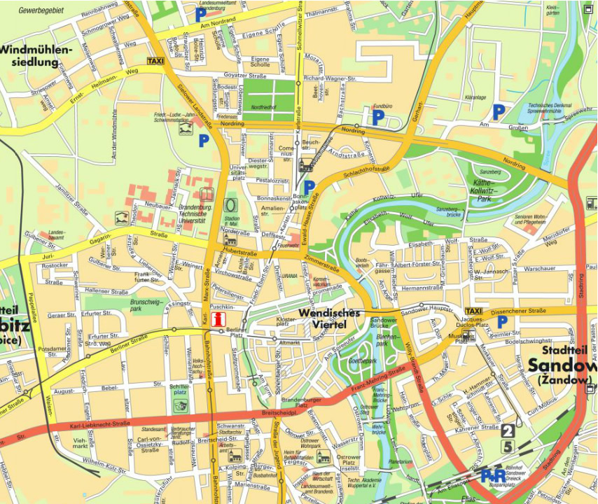 Cottbus map