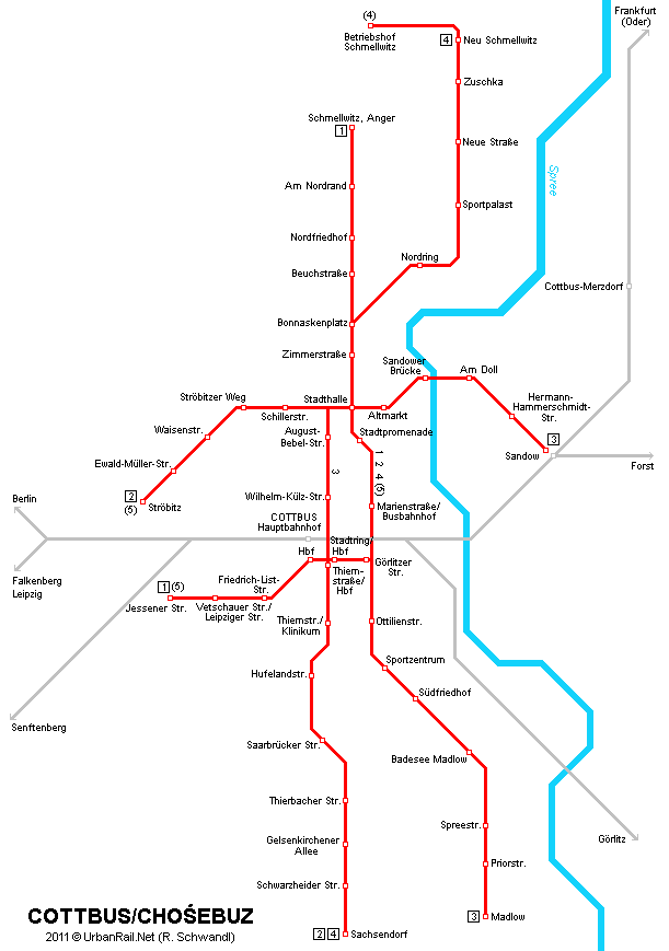 cottbus metro map