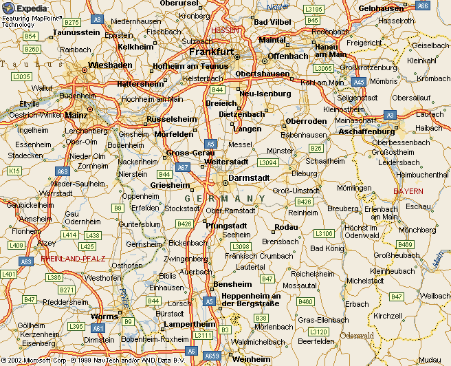 Darmstadt regional map