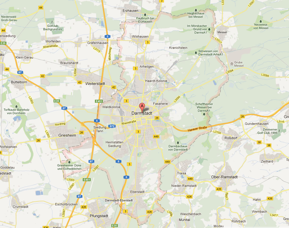 map of Darmstadt