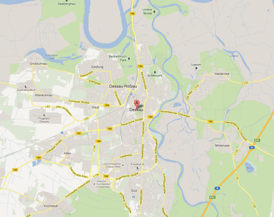 map of Dessau