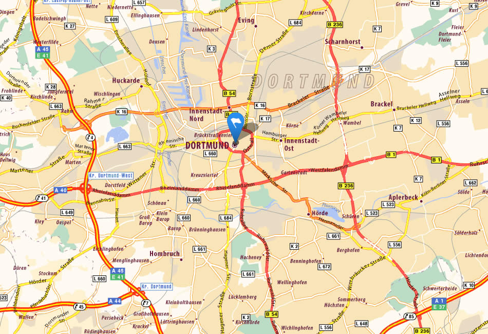Dortmund area map