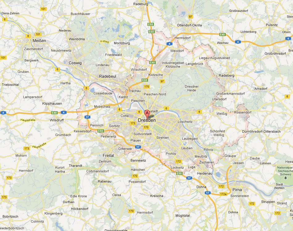 map of Dresden