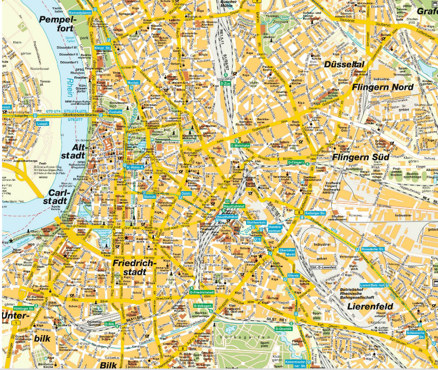 Dusseldorf Map Germany Dusseldorf Map Germany