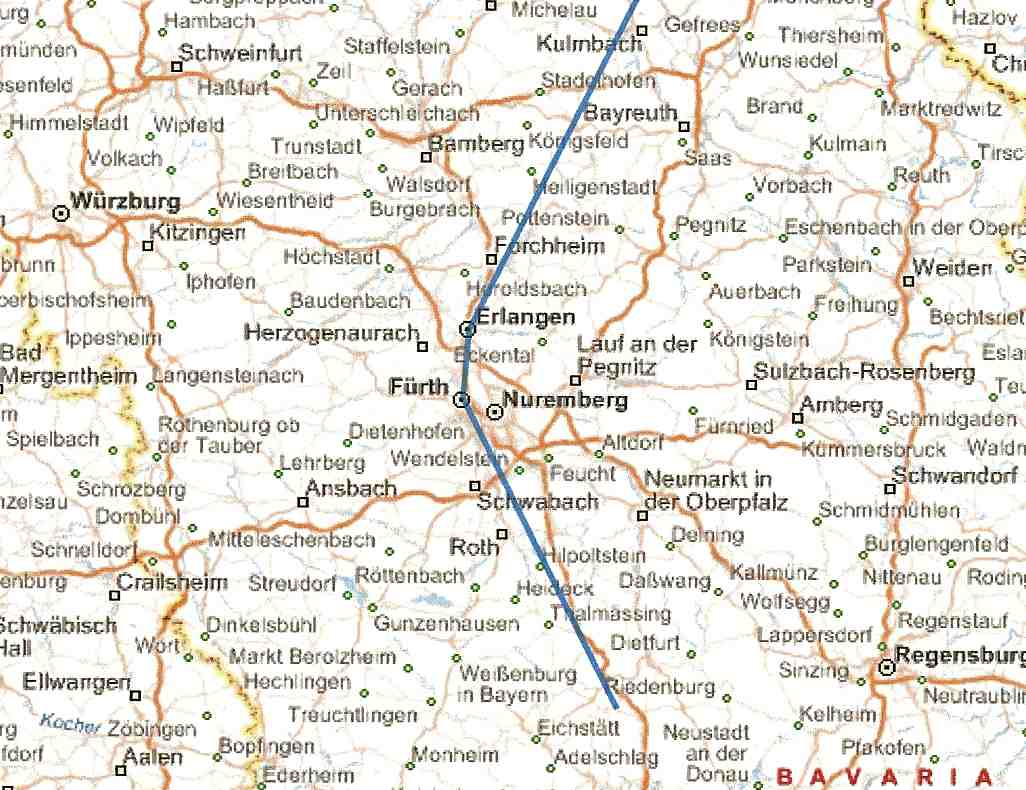Erlangen area map