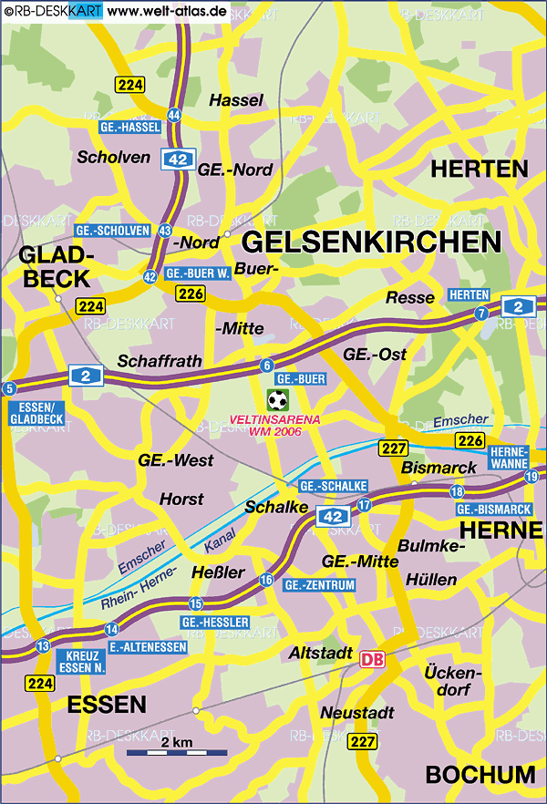 Gelsenkirchen map