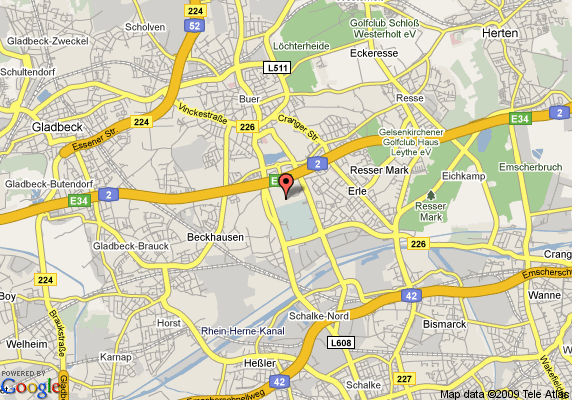 Gelsenkirchen city center map