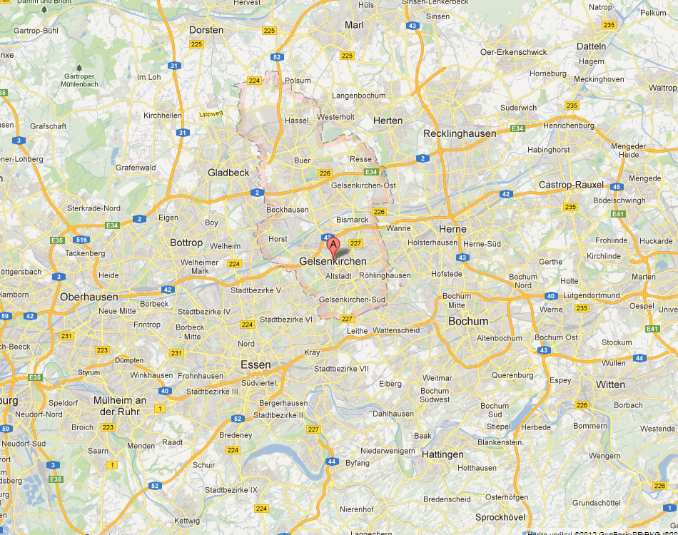 map of Gelsenkirchen