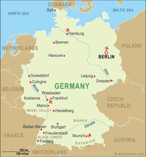 Germany Cities Map