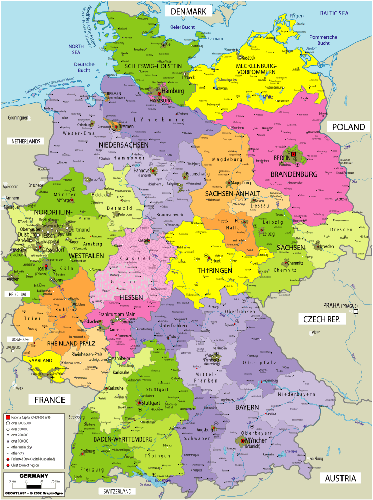 Germany Regional Political Map