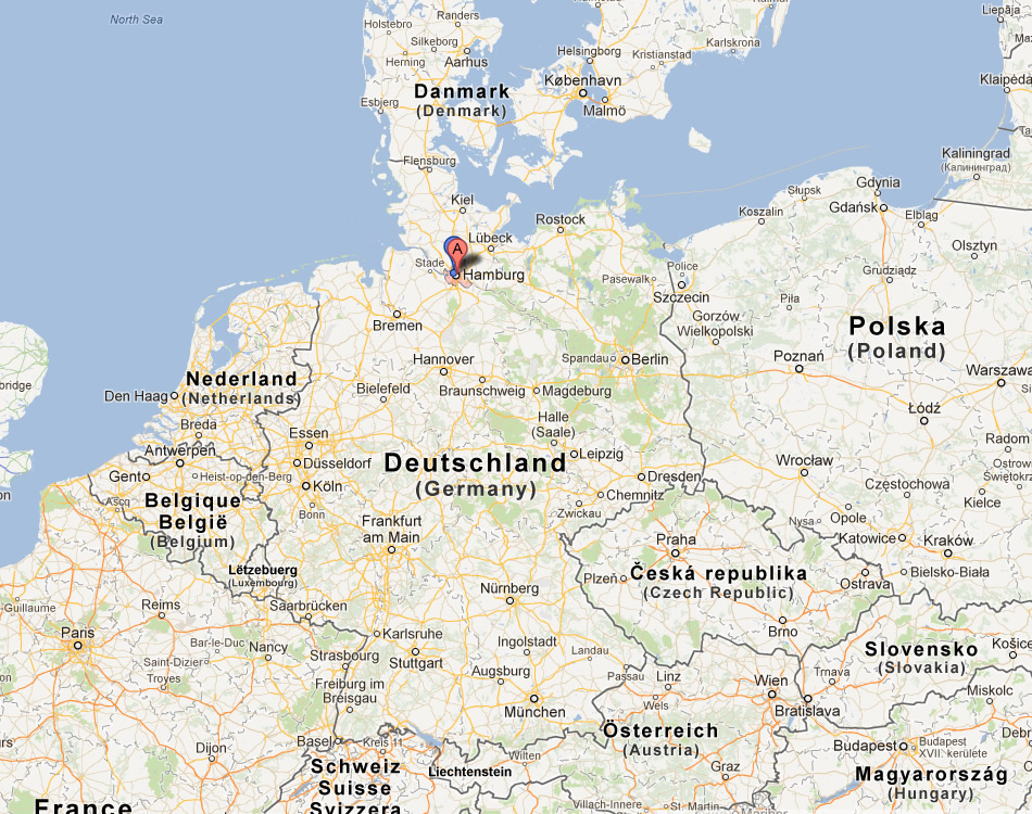 map of Hamburg germany