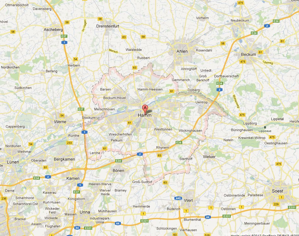 map of Hamm