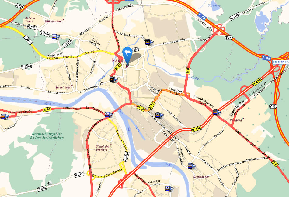 Hanau map