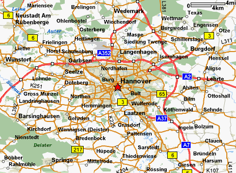 Hannover regional map