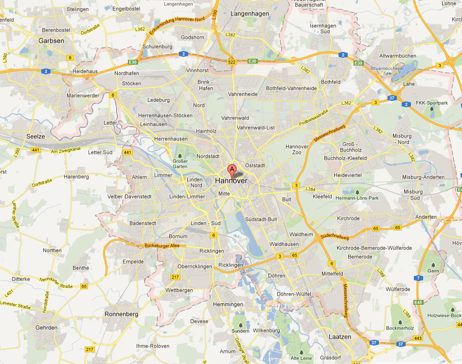 map of Hannover