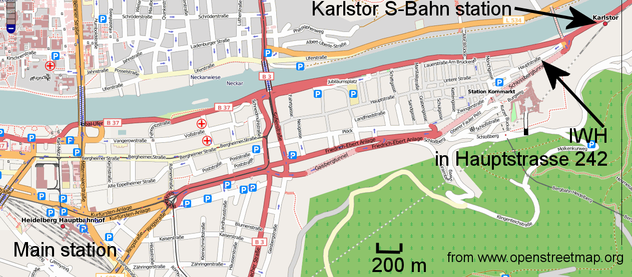 Heidelberg center map