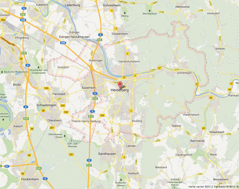 map of Heidelberg