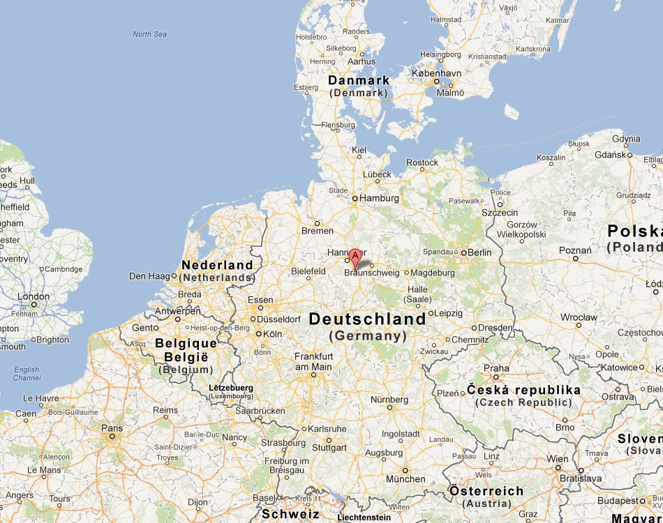 map of Hildesheim germany
