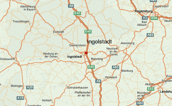 Ingolstadt route map