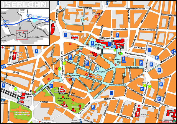 Iserlohn tourist map