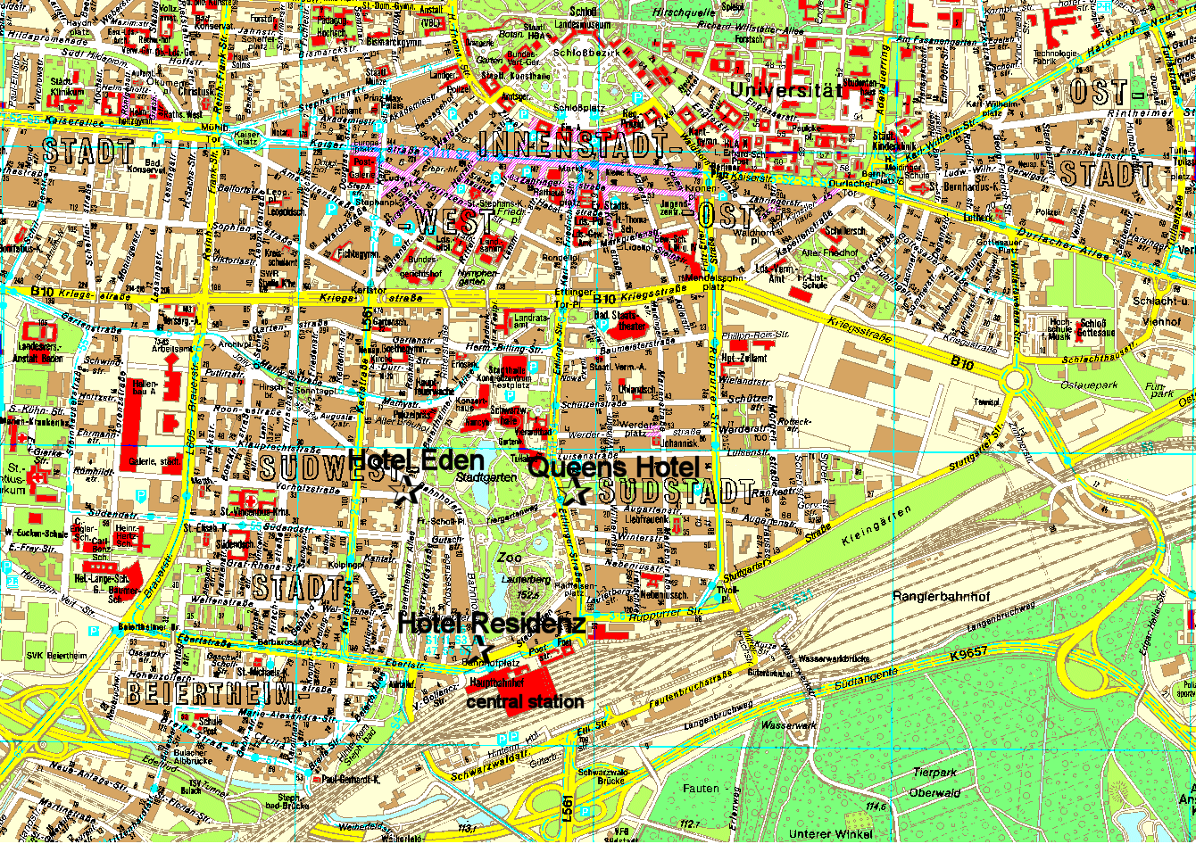 Karlsruhe city map