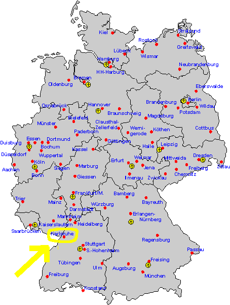 deutschland map Karlsruhe