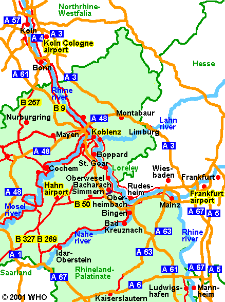 Koblenz route map