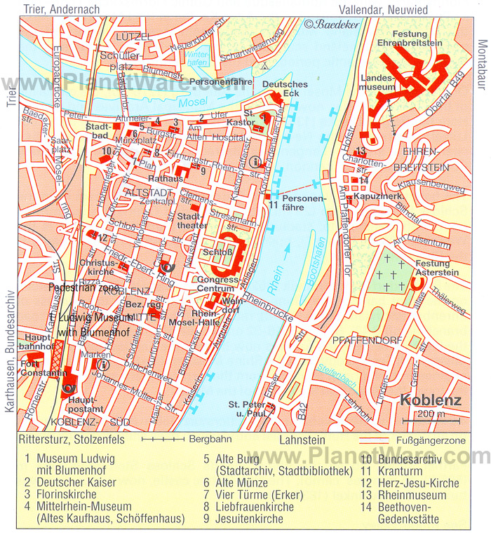 koblenz downtown map