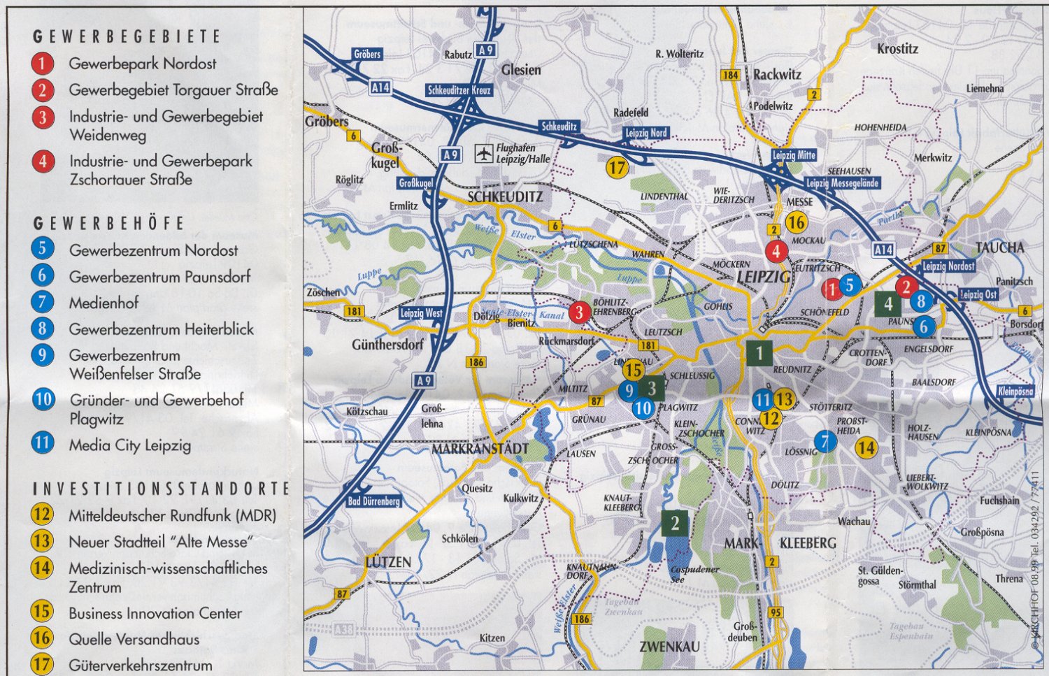 Leipzig area map