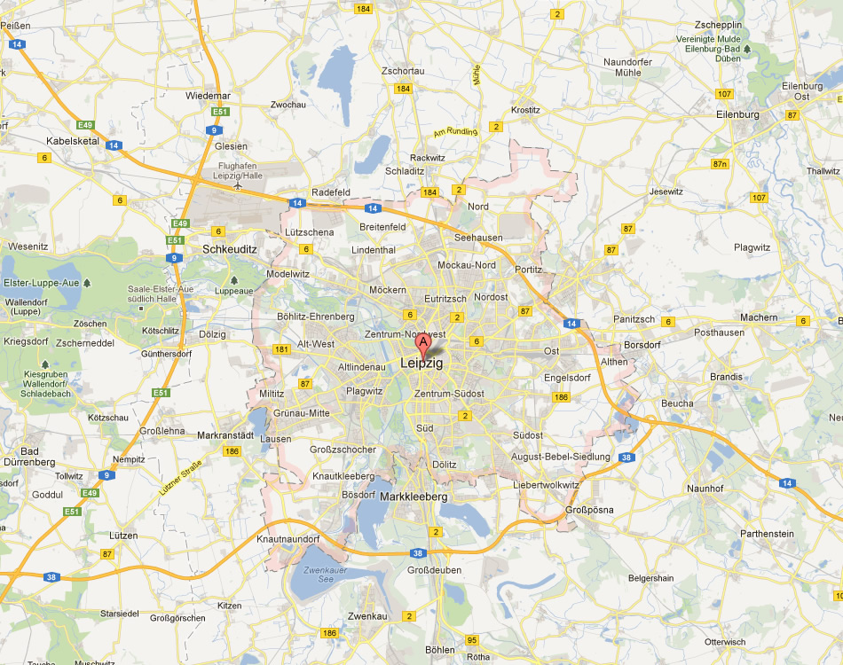 map of Leipzig
