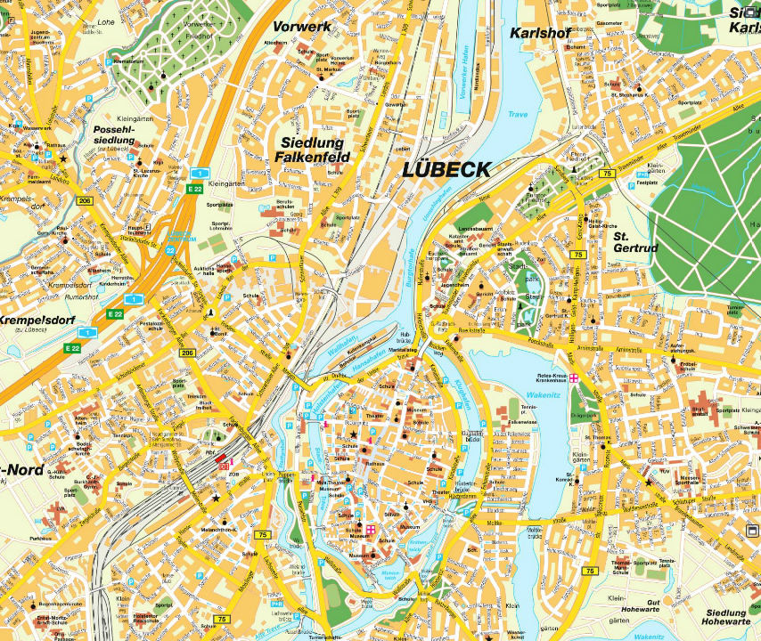 Lübeck map