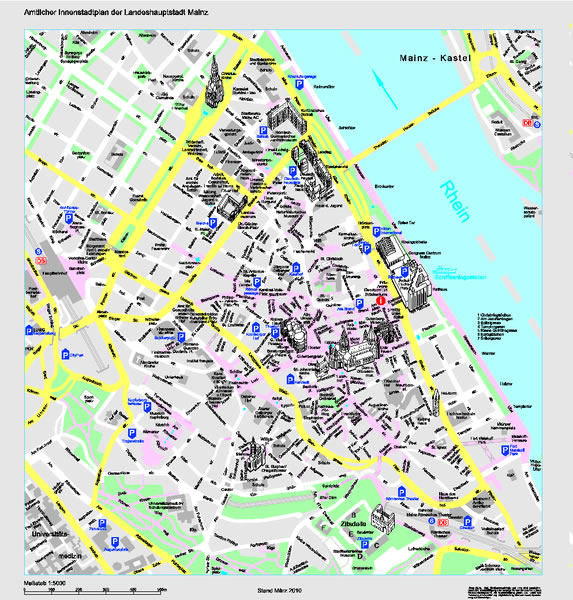 tourist map of mainz