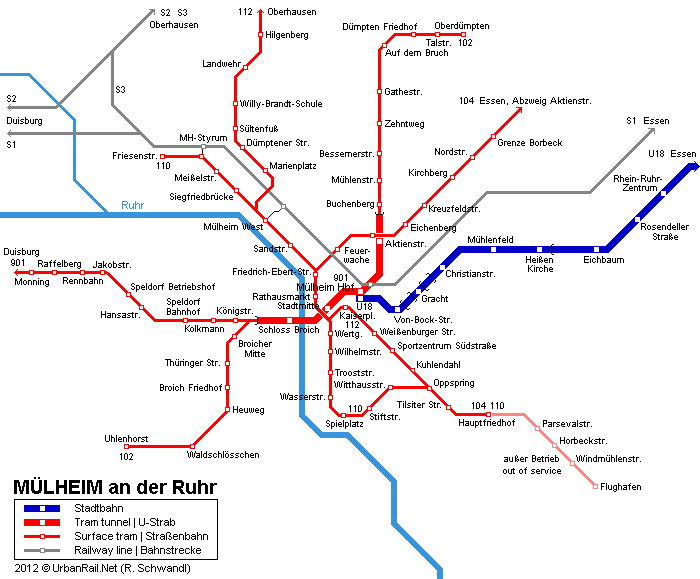 Mulheim metro map