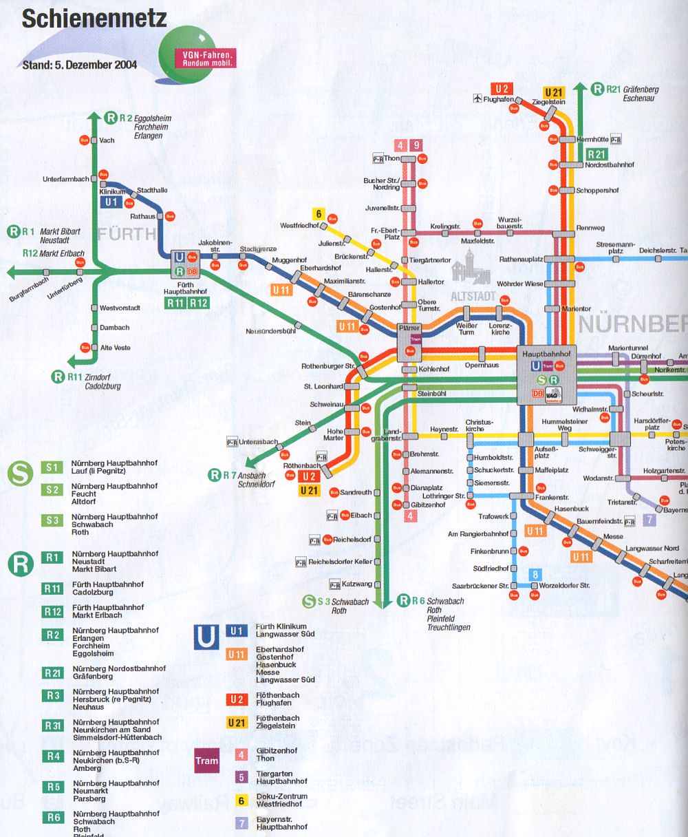 Nuremberg subway map