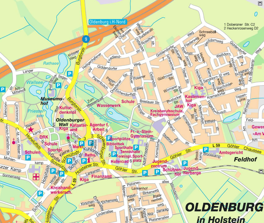 Oldenburg city center map