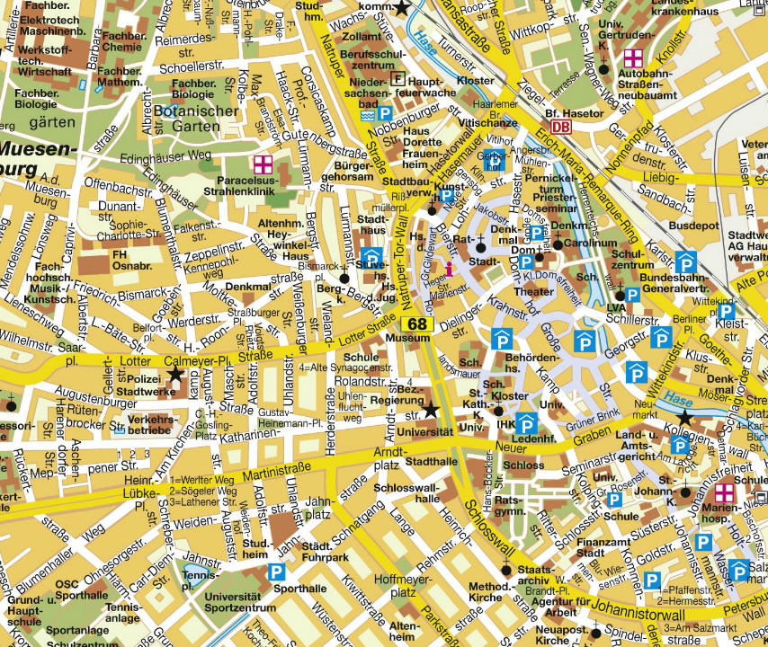 Osnabruck city center map