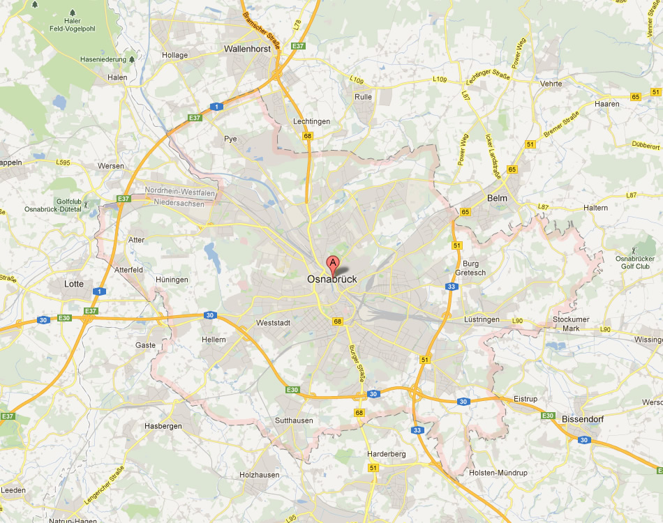 map of Osnabruck