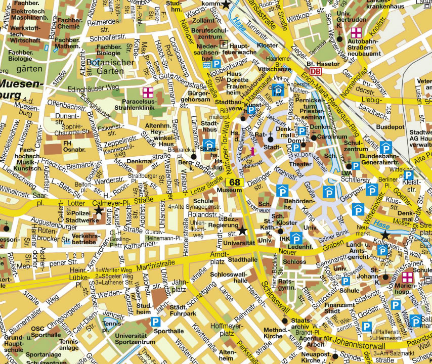Osnabruck city center map