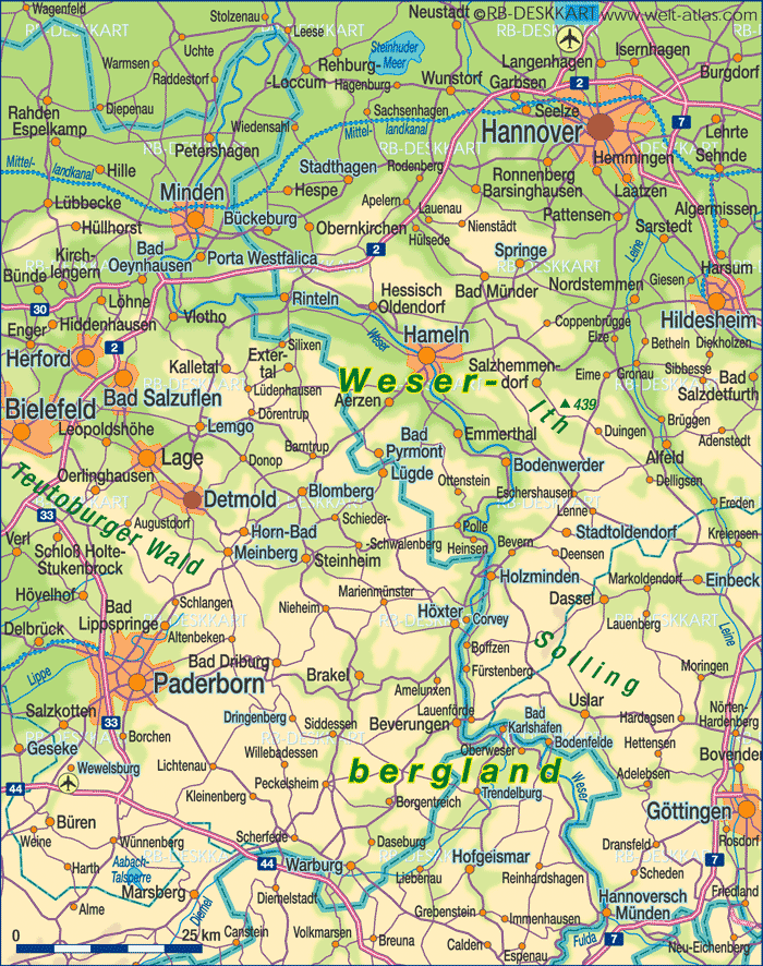 Paderborn regions map