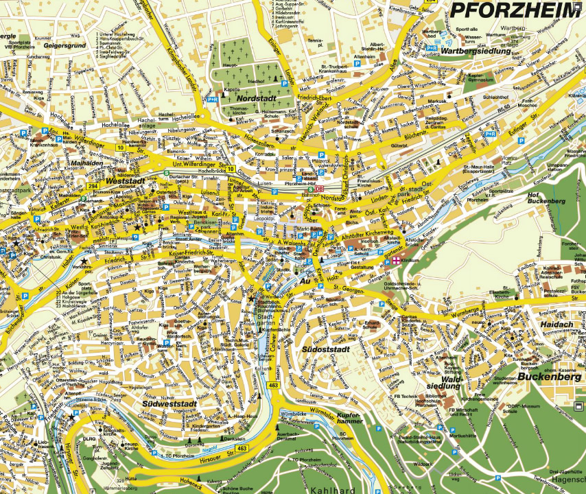 Pforzheim map